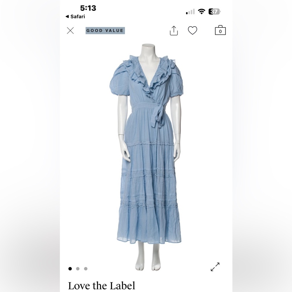 Elegant Blue Midi Dress